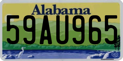 AL license plate 59AU965