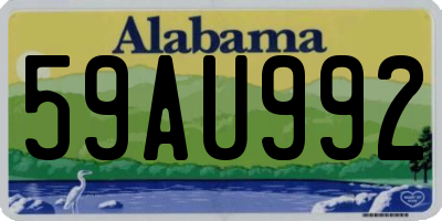 AL license plate 59AU992