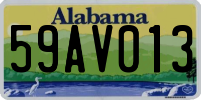 AL license plate 59AV013