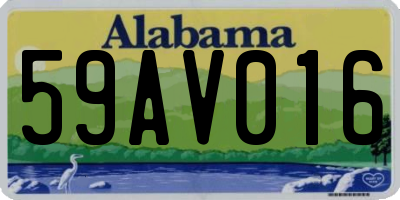 AL license plate 59AV016