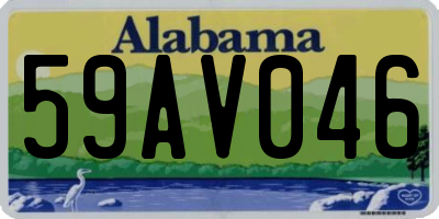 AL license plate 59AV046