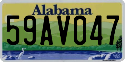 AL license plate 59AV047