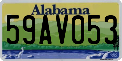 AL license plate 59AV053