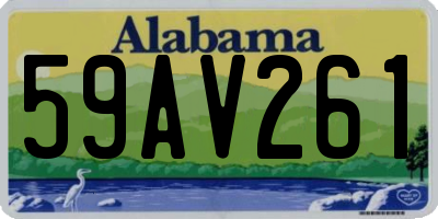 AL license plate 59AV261