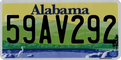 AL license plate 59AV292