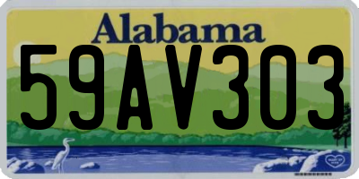 AL license plate 59AV303