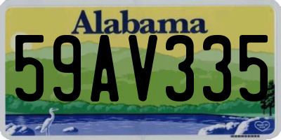 AL license plate 59AV335