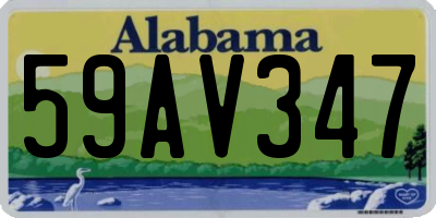 AL license plate 59AV347
