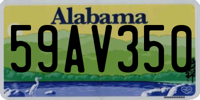AL license plate 59AV350