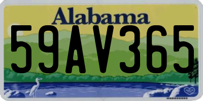 AL license plate 59AV365