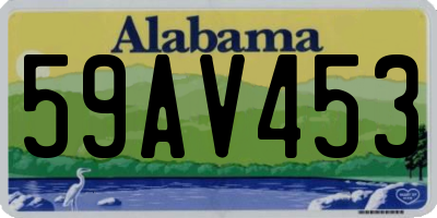 AL license plate 59AV453