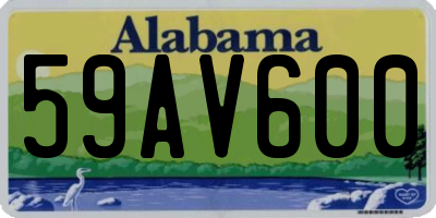 AL license plate 59AV600