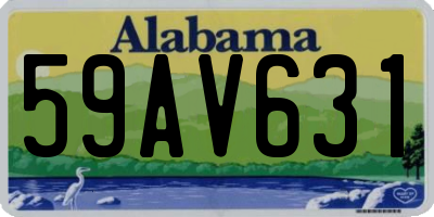 AL license plate 59AV631