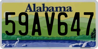 AL license plate 59AV647