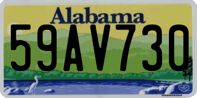 AL license plate 59AV730