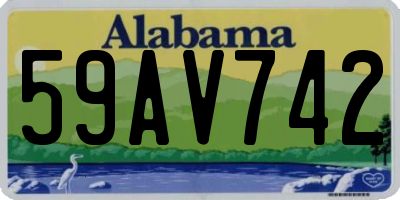 AL license plate 59AV742