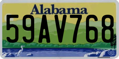 AL license plate 59AV768