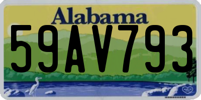 AL license plate 59AV793