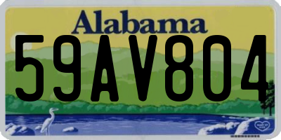 AL license plate 59AV804