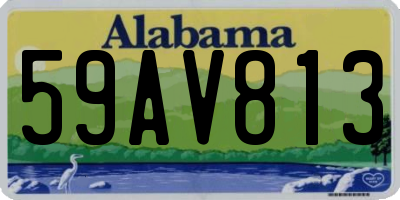 AL license plate 59AV813