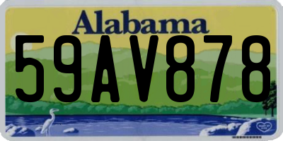 AL license plate 59AV878