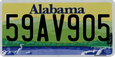 AL license plate 59AV905