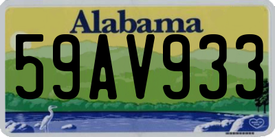 AL license plate 59AV933