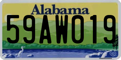 AL license plate 59AW019