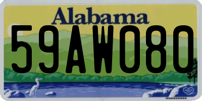 AL license plate 59AW080