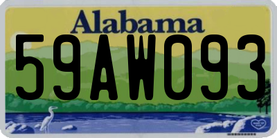 AL license plate 59AW093