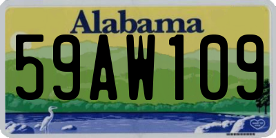 AL license plate 59AW109