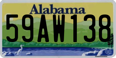 AL license plate 59AW138