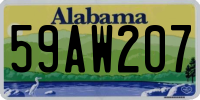 AL license plate 59AW207