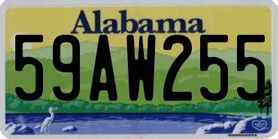 AL license plate 59AW255