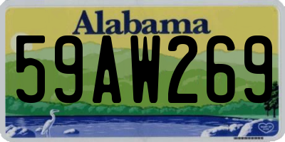 AL license plate 59AW269