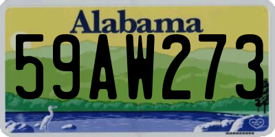 AL license plate 59AW273