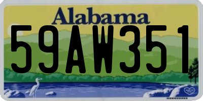 AL license plate 59AW351