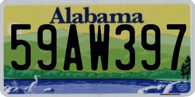 AL license plate 59AW397