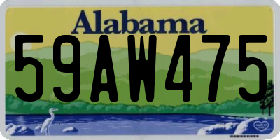 AL license plate 59AW475