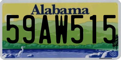 AL license plate 59AW515