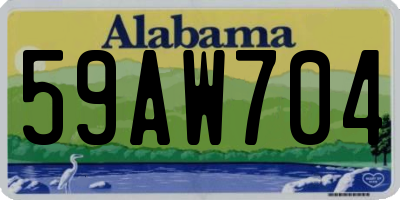 AL license plate 59AW704