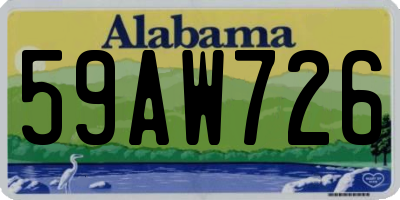 AL license plate 59AW726