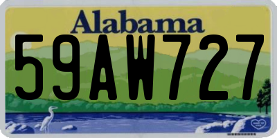 AL license plate 59AW727