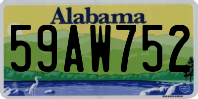 AL license plate 59AW752