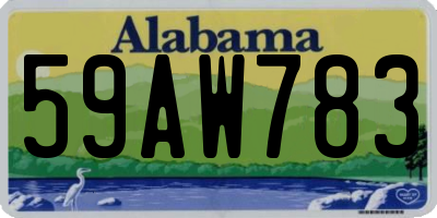AL license plate 59AW783