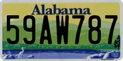AL license plate 59AW787
