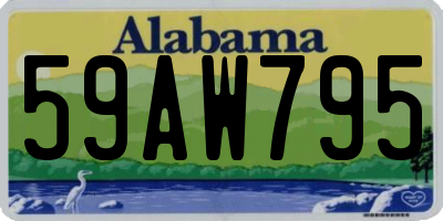 AL license plate 59AW795