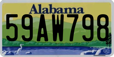 AL license plate 59AW798