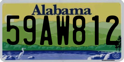 AL license plate 59AW812