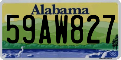 AL license plate 59AW827